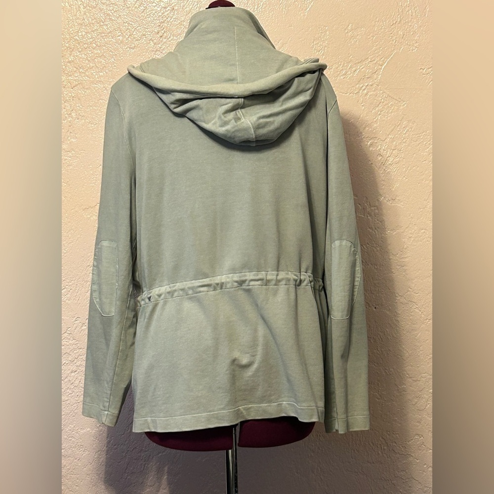 Talbots Light Green Utility Jacket with Hood - Picture 5 of 8